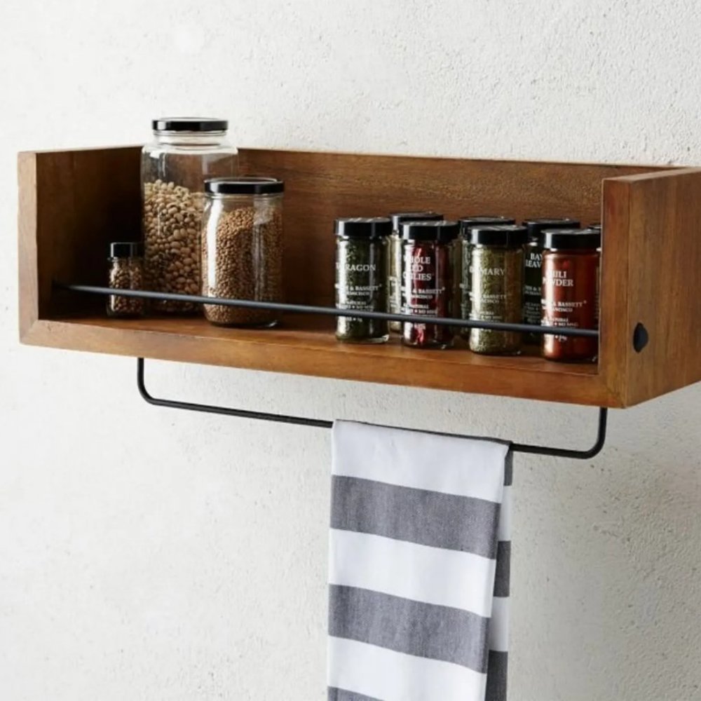 West Elm Hanging Kitchen Spice and Oil Rack
